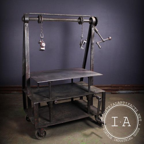 Vintage industrial three tier barrett die cart model b-1 for sale