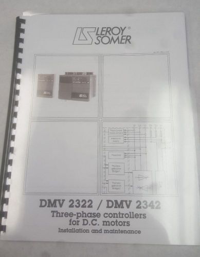 Leroy Somer Installation and Maintenance Manual | DMV2322 | DMV2342 | M21