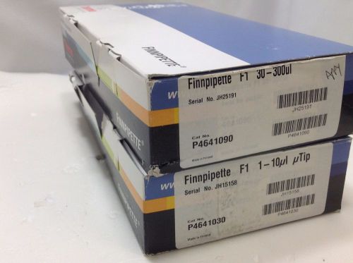 Set of 2 Thermo Scientific Finnpipette F1 Pipettes 10, 300 ul  #4