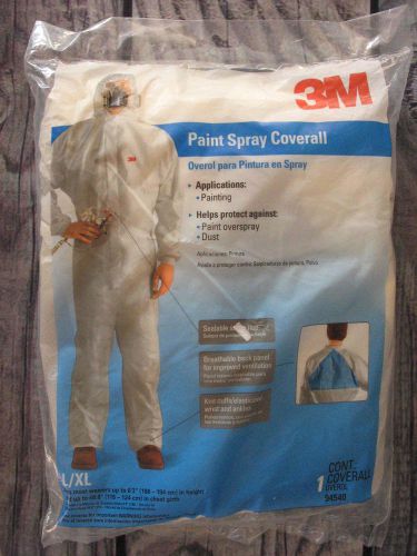 3m 94540 protection paint spray coverall white l/xl for sale