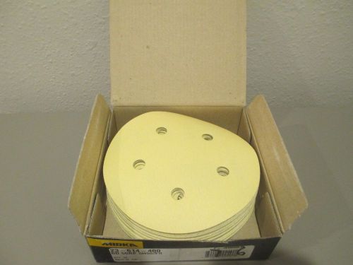 Mirka 23-614-400 Bulldog Gold 5-Inch 5-Hole 400 Grit Grip Vacuum Discs, 50-pack