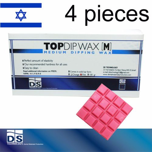 Dental lab top dip medium dipping casting elastic wax 4 solid bars 100gr for sale