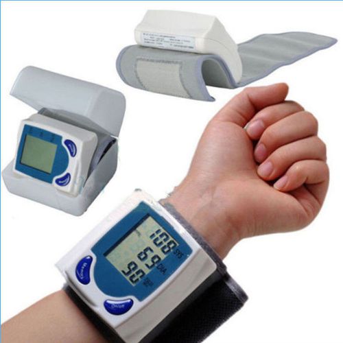 Digital LCD Wrist Blood Pressure Monitor &amp; Heart Beat Rate Pulse Meter Measure T