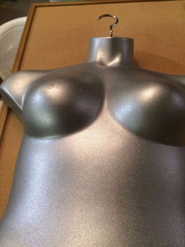 FEMALE TORSO FORMS, GREY, Hard Plastic w/ HANGER