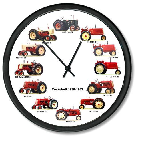 New COCKSHUTT Tractor Wheel Dial Clock 10&#034; 1930 - 1962 12 Vintage Tractors Logo