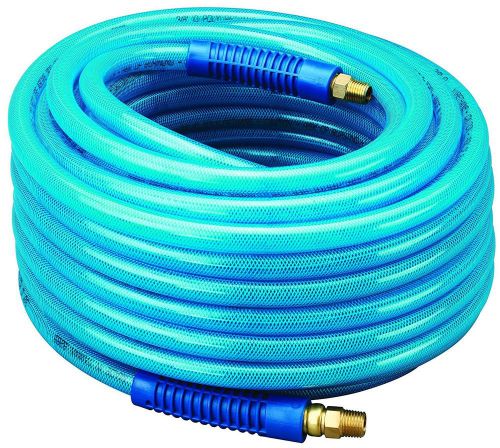 Amflo 13-100ae blue 300 psi polyurethane air hose 3/8&#034; x 100&#039; with 1/4&#034; mnpt swi for sale