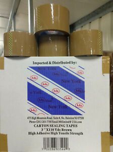 3&#034;x110 Yds Brown shipping tapes, 2 mil - 24 rolls