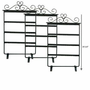 4pc Earring Display Stands Metal Earring Display Holders Can hold up to 32 each