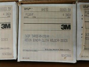 Case (500pcs) 051144-21373 363F 4&#034; Cloth Roloc Disc, P120YF White