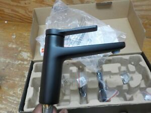 Kraus KBF-1401MB Indy Single Handle Basin Bathroom Faucet, Matte Black
