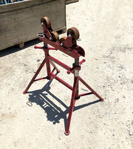 B&amp;B 4375 - 3,000 LB PIPE STAND ROLLER 4-LEG W/ ADJUSTABLE STEEL WHEELS
