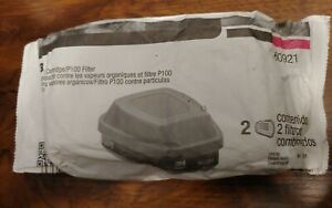 3M 60921 Organic Vapor/P1OO Cartridge/Filter Respirator 1 pair EXP 01/2025