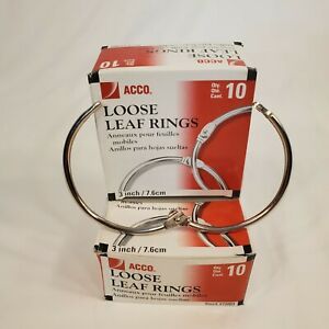Loose Leaf Rings 3 inch  ACCO 20 count #72003 NEW