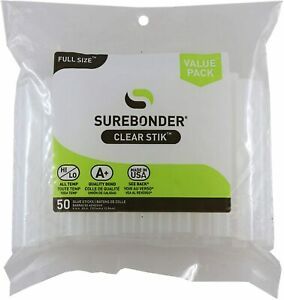 Surebonder DT-50 All Temperature 50 Glue Sticks, 4-Inch 1 Pack, Clear
