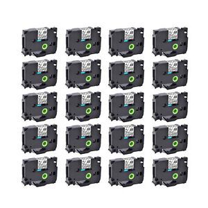20PK Compatible with Brother P-Touch TZ TZe-141 Black on Clear Label Tape 0.7&#034;
