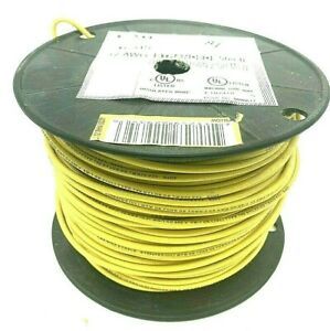400&#039; 12 AWG Stranded Yellow THHN/THWN-2 600V Single Conductor Machine Tool Wire