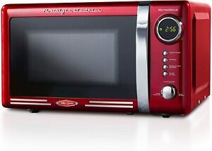 Nostalgia RMO7RR Retro 0.7 cu ft 700-Watt Countertop Microwave Metallic Red