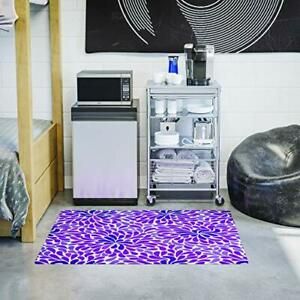 Deflecto FashionMat Chair Mat Purple Rain Design Hard Floor and Flat Pile Car...