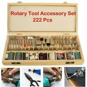 222 PCS 1/8 Rotary Tool Set Accessories Kit Grinding Polishing Shank Craft Bits