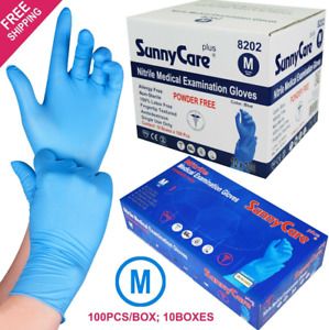 1000 SunnyCare Nitrile Exam Gloves Powder Free Chemo-Rated (Non Vinyl Latex) M