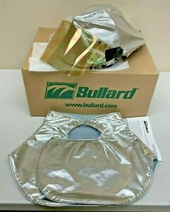 New Bullard AX Series Fire Helmet + Aluminized Shrouds Gold Coated Face Shield