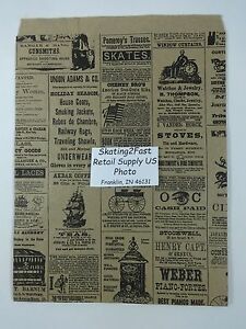 8.5&#034; x 11&#034; Newsprint Design Paper Merchandise Bag Retail Shopping