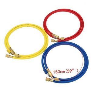 60 HVAC 600 PSI Charging Hoses W/Shut Valve AC Refrigerant R410a R134a R12 R502
