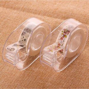 1pc Transparent Tape Dispenser Cutting Student Tape Dispenser Acrylic Station Ef