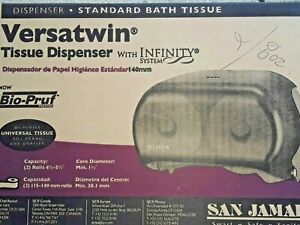 San Jamar R3600 Versatwin Toilet Tissue Dispenser, Black (SAN R3600TBK)