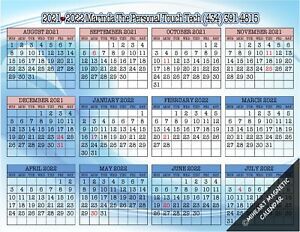 2022 - 12 Month MiHeart Magnetic Refrigerator Calendar 8.5&#034;x11&#034;