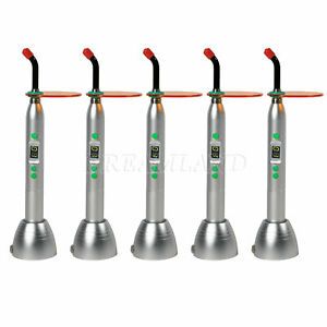 5* Dentist Dental LED Curing Light Lamp Wireless Cordless Resin Cure 10W 1800mw