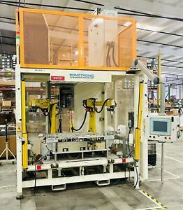 SONOTRONIC ULTRASONIC CAGE W/ FANUC M-16IB/20 ROBOTS AND CONTROLLERS