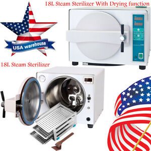 UPS 18L Dental Autoclave Steam Sterilizer Medical Sterilization Lab Equipment