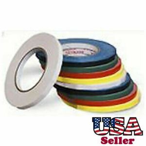 6 Rolls 3/8&#034; 180 Yd Produce Poly Bag Sealer Color Tape