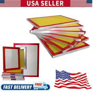 6pcs Aluminum Screen Printing Screens With 230 Yellow Mesh Count 23&#034; x 31&#034; Hot