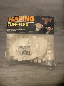 TUFF-FLEX tag one piece livestock ear tags blanks Medium White Vintage