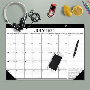 2021.7-2022.12 Calendar Brownline Home Office Monthly Desk Pad Calendar Black T7