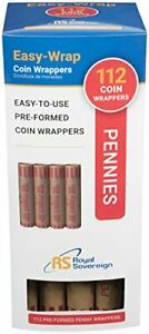 Royal Sovereign Preformed Coin Wrappers, 112 Penny Coin Wrappers (FSW-112P)