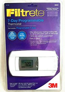 Filtrete 3M 3M-22 7-day Programmable Universal Thermostat 2H 2C Heat Pump