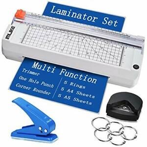 IMLIKE A4 Laminator Machine with Paper Trimmer: 6 in 1 Hot Laminator (White)