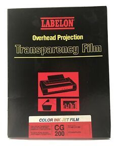 Overhead Projection Transparency Film 30 Sheets 8.5x11&#034; for Color Ink Jet CG 200