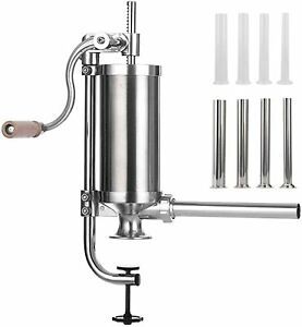 Sausage Stuffer, Stainless Steel 3 LBS Vertical Sausage Maker, Homemade Meat 8