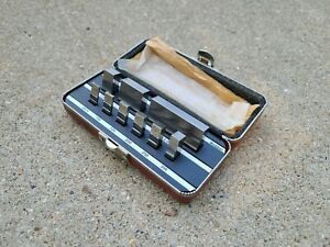 Starrett Webber Mini Metric Gage Block Set Steel 9 Piece in Case RS9A1 NICE!