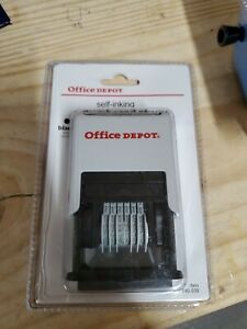 office depot self-inking numbered stamp black