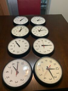 Lot of 8 Primex Wireless Analog Clocks Q12124G