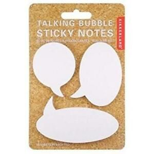Kikkerland Talking Bubble Sticky Notes Speech Set of 3 Notepads ST08-W