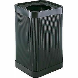 Safco At-Your-Disposal 9790BL Square Poly Trash Receptacle, 38 Gallon 9790BL  -