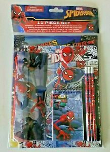 SPIDERMAN 11 Piece Stationary Set  BACK TO SCHOOL - MARVEL - BRAND NEW
