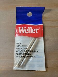 Weller MT10 1/4&#034; x 6.00mm Chisel Soldering Tip, 2 pack