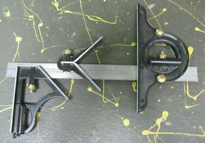 12-inch 3-part combination square for machinists made in England